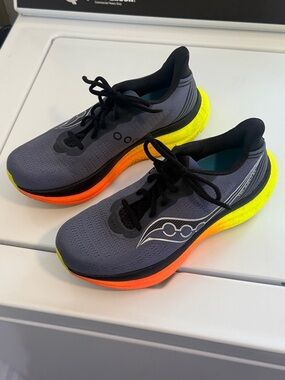 Saucony Black and Teal Athletic Sneaker